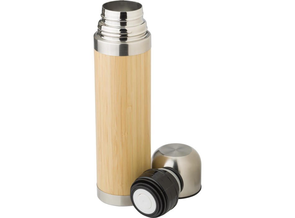 Thermos in acciaio inox e bamboo, capacità 400 ml Frederico FullGadgets.com