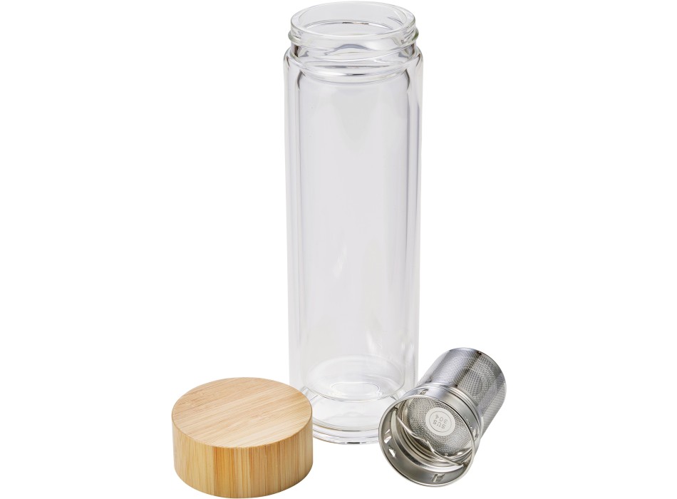 Thermos in vetro a doppia parete, capacità 420 ml Vicente FullGadgets.com