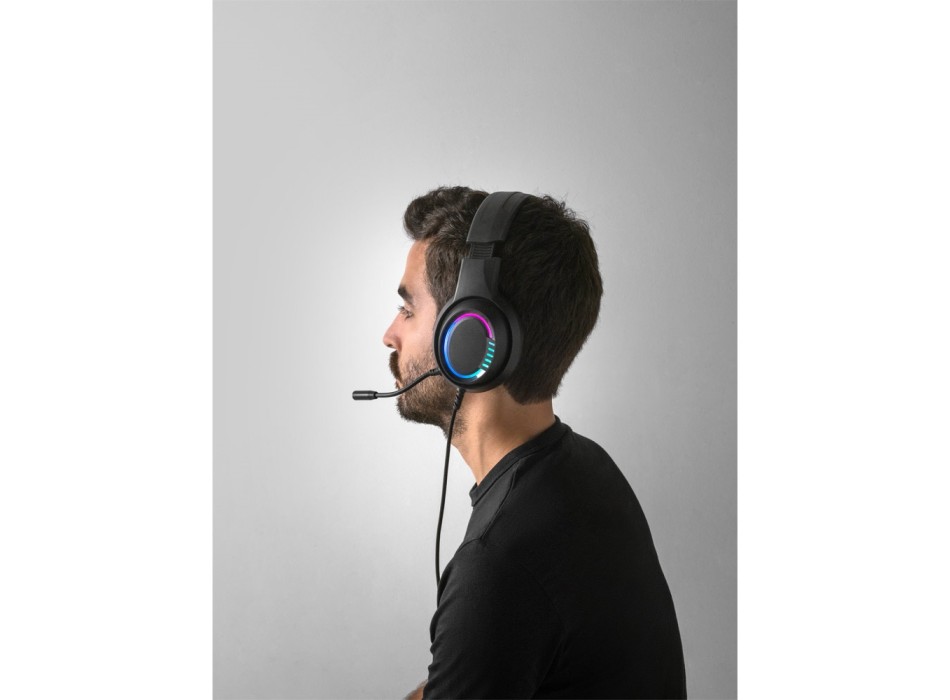 Thorne Headset RGB. Cuffie da gioco in ABS con cavo da 2 m, microfono e luci LED RGB FullGadgets.com