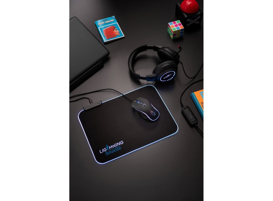 THORNE MOUSEPAD RGB. Tappetino per mouse da gioco con luci LED RGB in poliestere FullGadgets.com