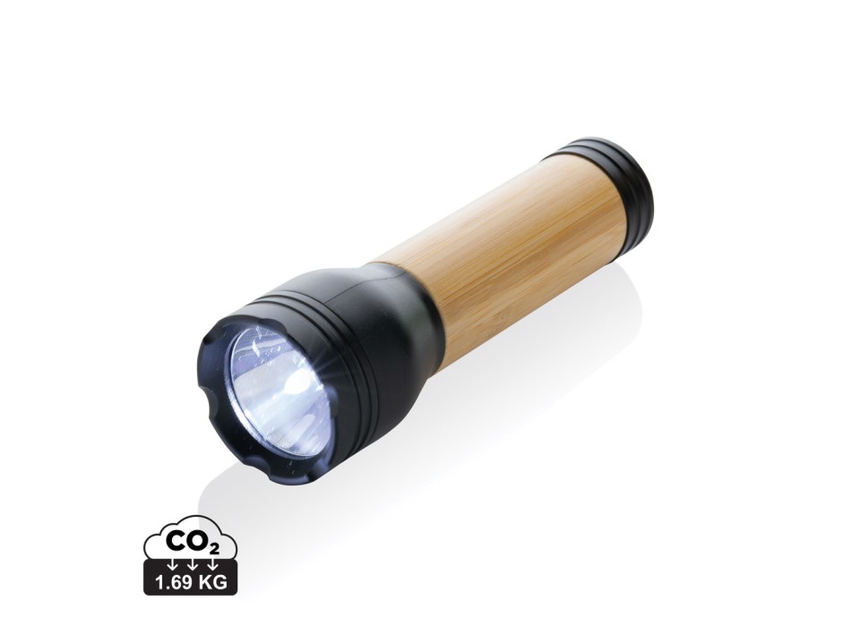 Torcia 3W Lucid plastica riciclata certificata RCS e bambù FullGadgets.com