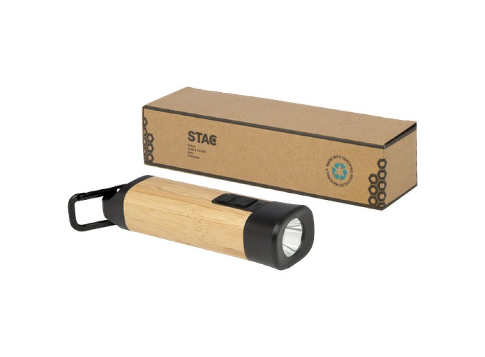 Torcia con moschettone in bambù/plastica riciclata RCS Kuma FullGadgets.com