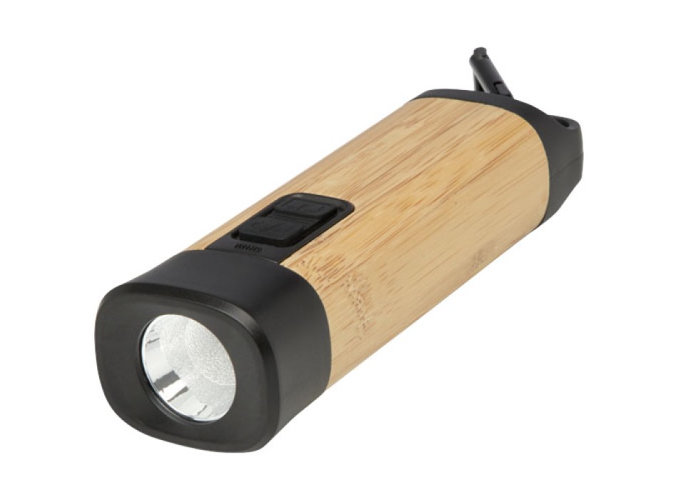 Torcia con moschettone in bambù/plastica riciclata RCS Kuma FullGadgets.com