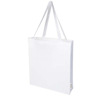 Tote bag a soffietto in cotone riciclato certificato GRS da 140 g/m² Madras FullGadgets.com