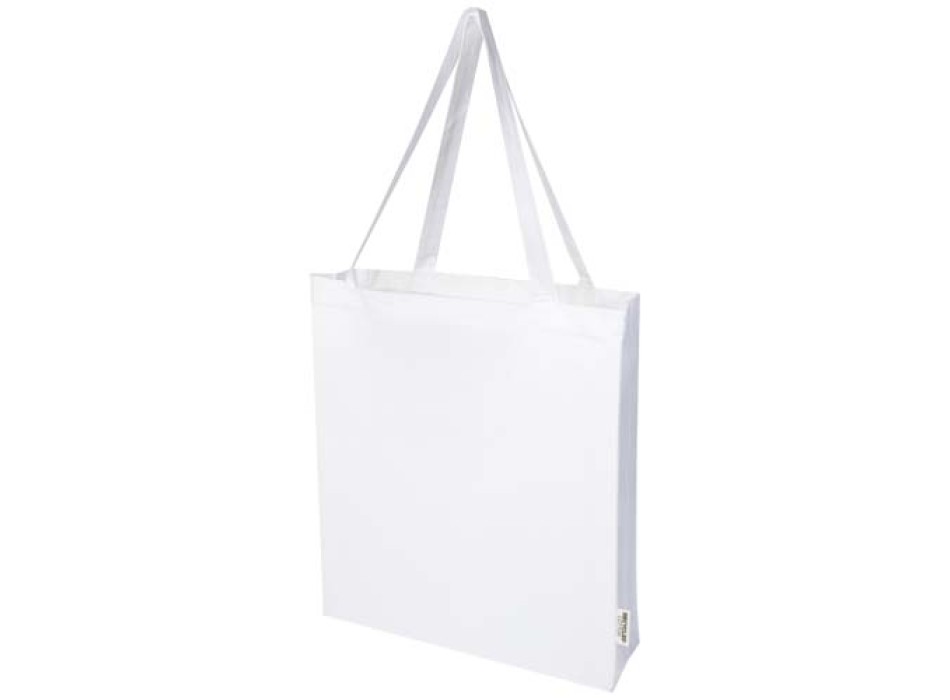 Tote bag a soffietto in cotone riciclato certificato GRS da 140 g/m² Madras FullGadgets.com