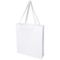 Tote bag a soffietto in cotone riciclato certificato GRS da 140 g/m² Madras