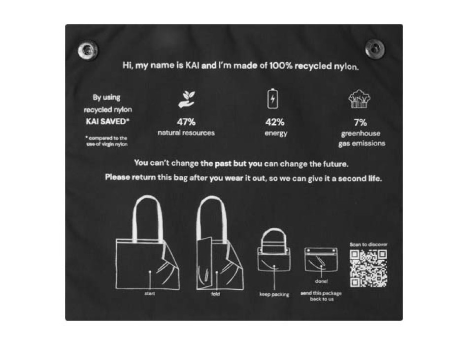 Tote bag circolare in materiale riciclato certificato GRS Kai FullGadgets.com