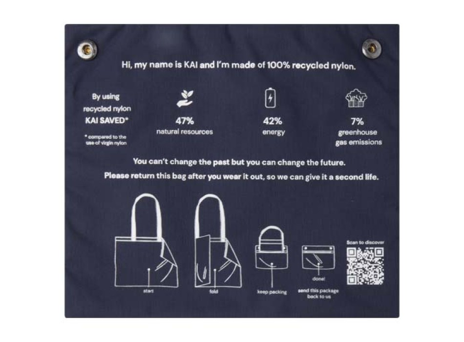 Tote bag circolare in materiale riciclato certificato GRS Kai FullGadgets.com