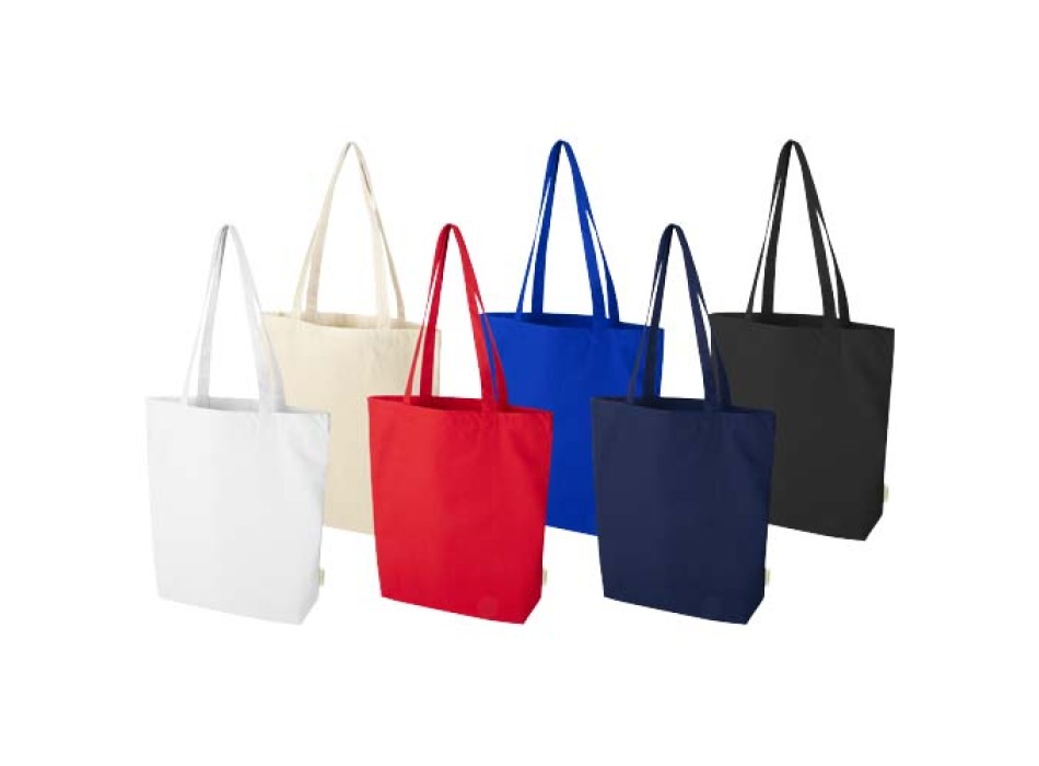 Tote bag da 11 litri con base ampia in tessuto biologico certificato OCS da 180 g/m² Odisha  FullGadgets.com