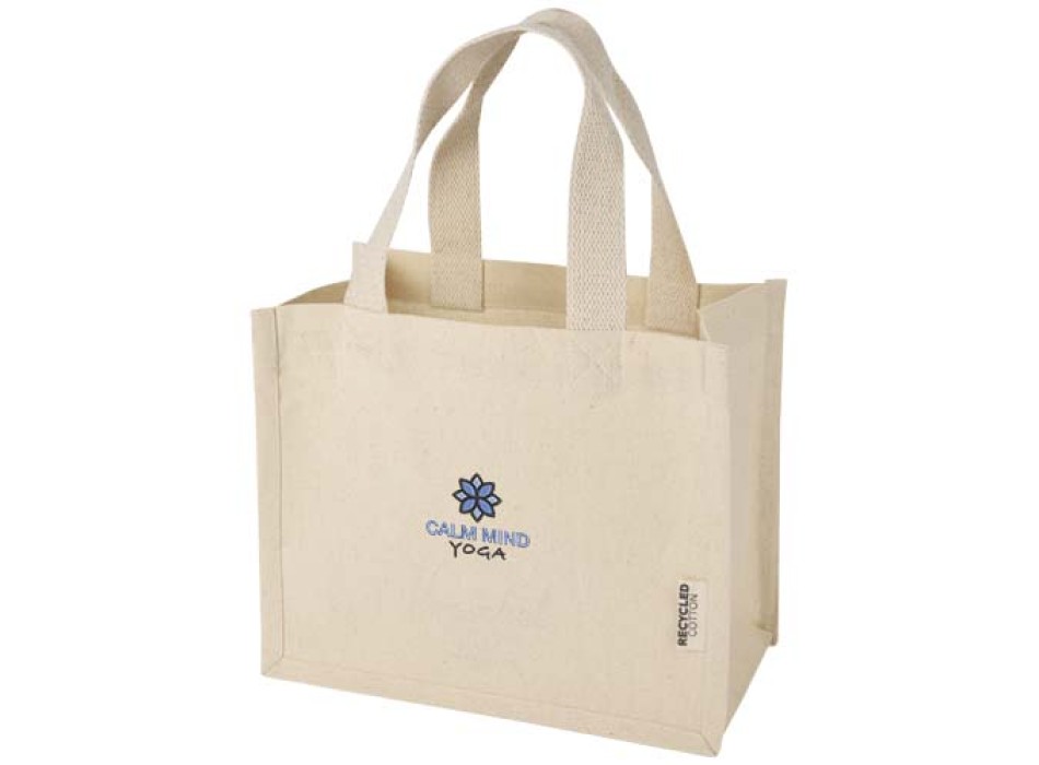 Tote bag mini a soffietto in cotone riciclato certificato GRS da 220 g/m² Odessa - 9L FullGadgets.com