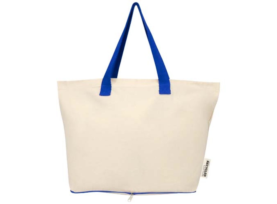 Tote bag pieghevole in cotone riciclato certificato GRS da 140 g/m² Sierra - 7L FullGadgets.com