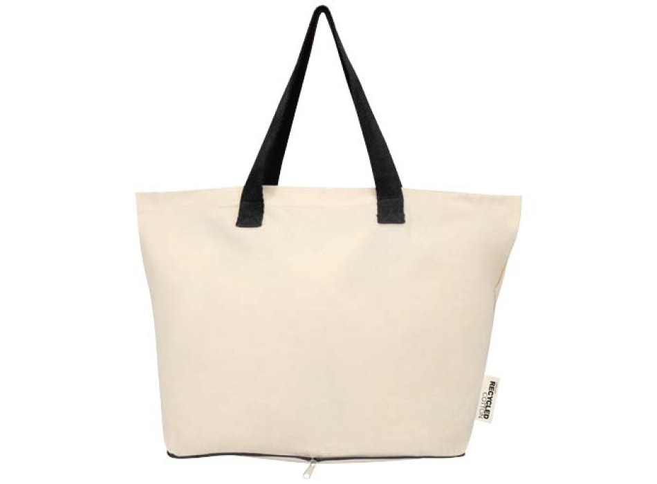 Tote bag pieghevole in cotone riciclato certificato GRS da 140 g/m² Sierra - 7L FullGadgets.com