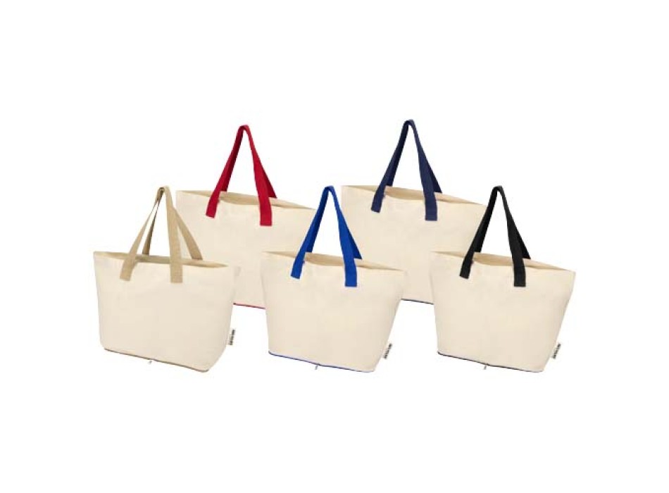 Tote bag pieghevole in cotone riciclato certificato GRS da 140 g/m² Sierra - 7L FullGadgets.com