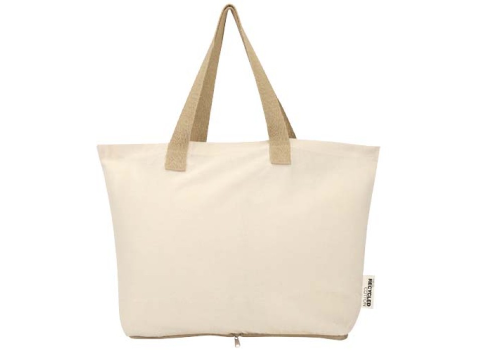 Tote bag pieghevole in cotone riciclato certificato GRS da 140 g/m² Sierra - 7L FullGadgets.com