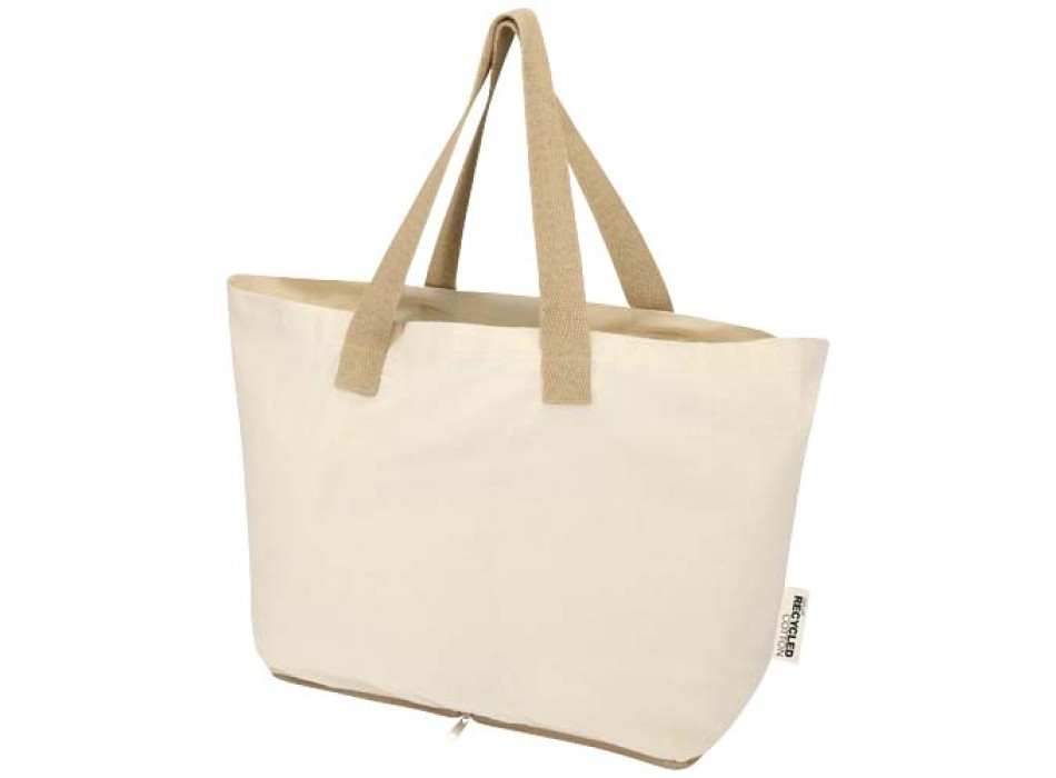 Tote bag pieghevole in cotone riciclato certificato GRS da 140 g/m² Sierra - 7L FullGadgets.com