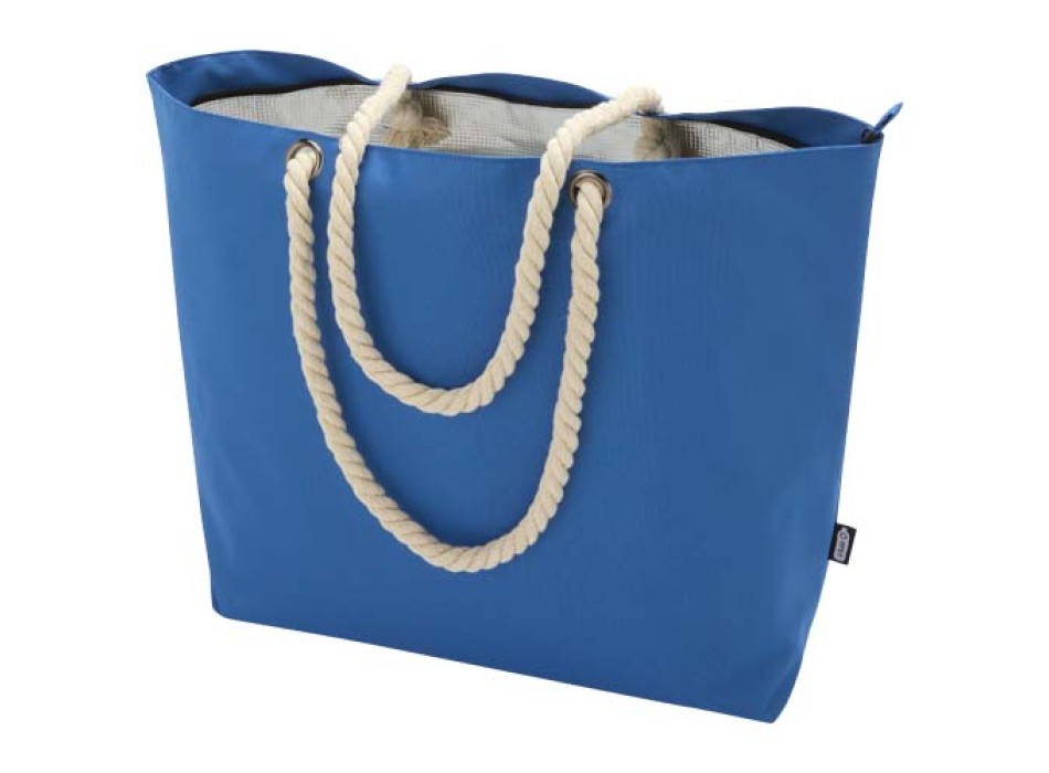 Tote bag termica da spiaggia in materiale riciclato certificato GRS con manici in corda Panama - 23L FullGadgets.com