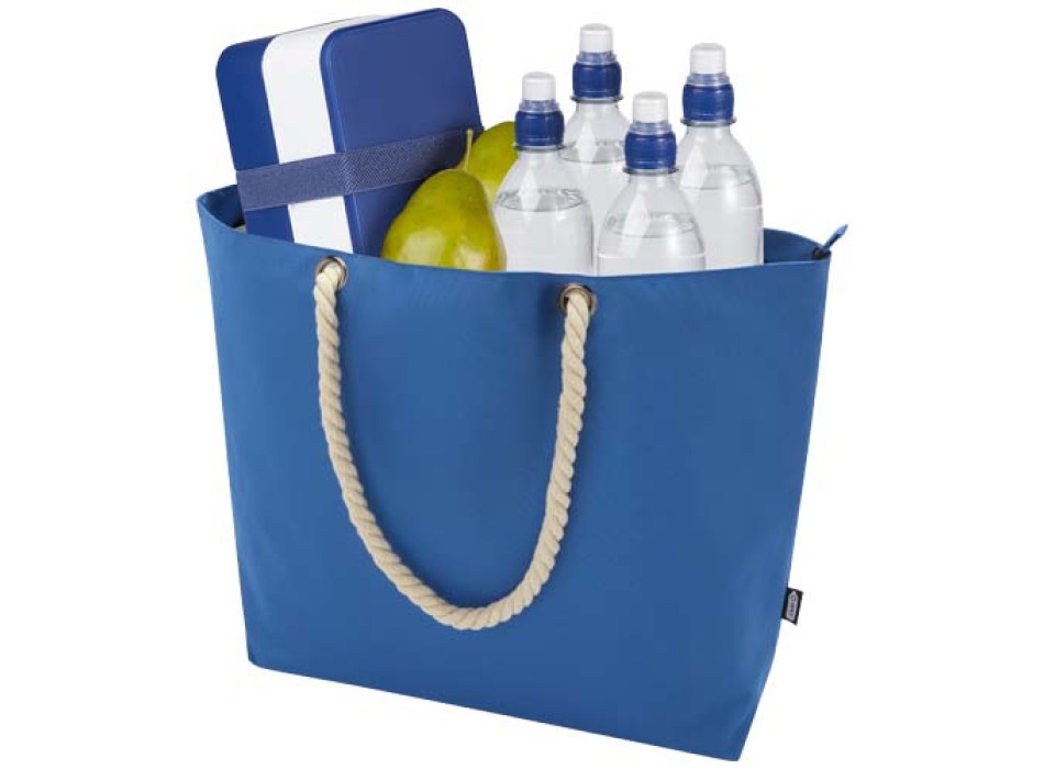 Tote bag termica da spiaggia in materiale riciclato certificato GRS con manici in corda Panama - 23L FullGadgets.com