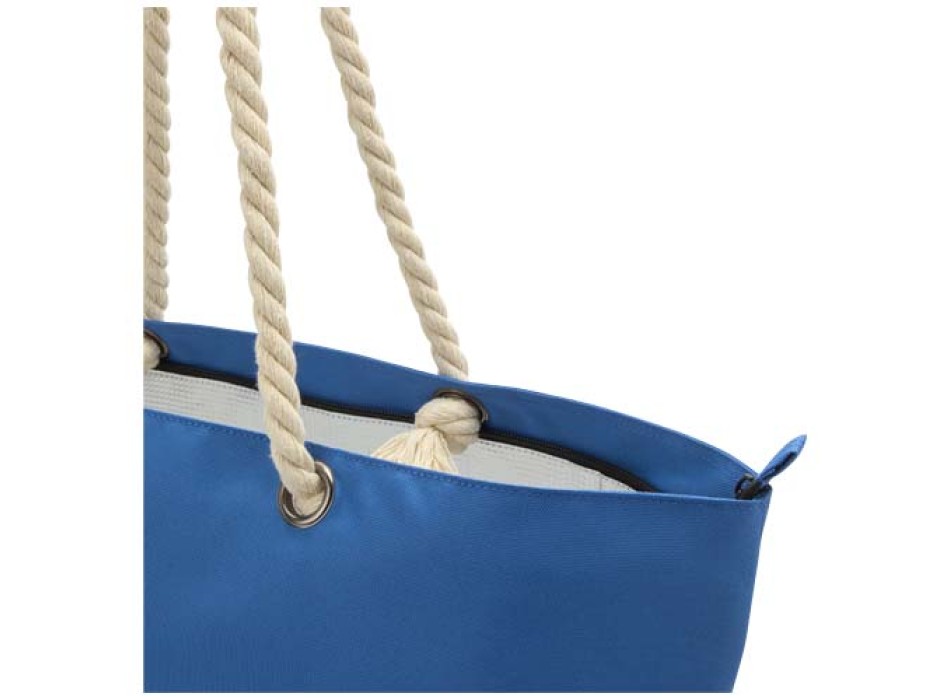 Tote bag termica da spiaggia in materiale riciclato certificato GRS con manici in corda Panama - 23L FullGadgets.com