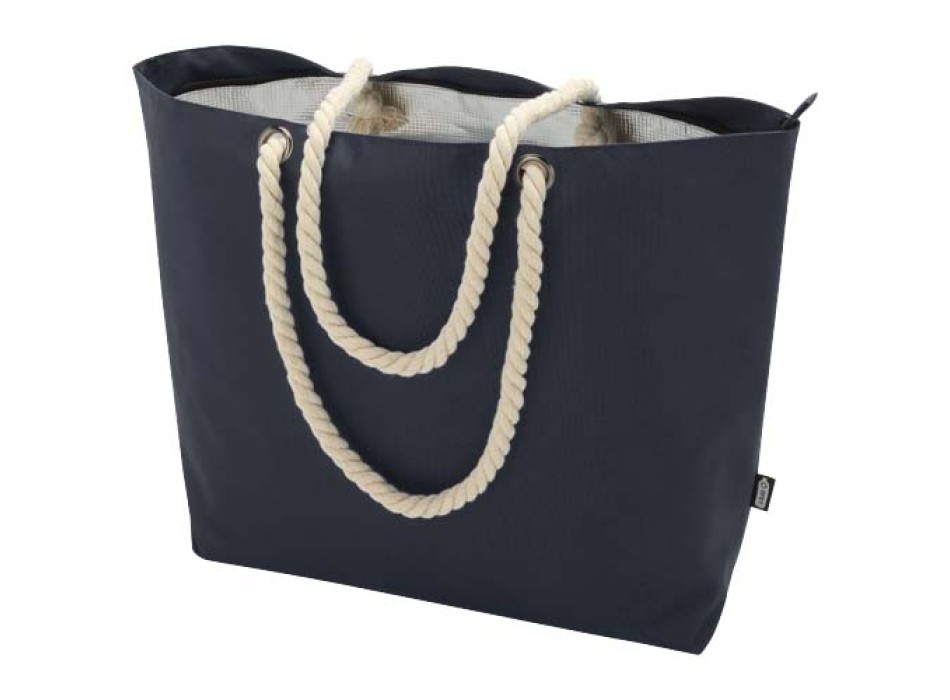 Tote bag termica da spiaggia in materiale riciclato certificato GRS con manici in corda Panama - 23L FullGadgets.com