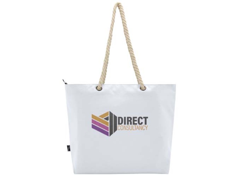 Tote bag termica da spiaggia in materiale riciclato certificato GRS con manici in corda Panama - 23L FullGadgets.com