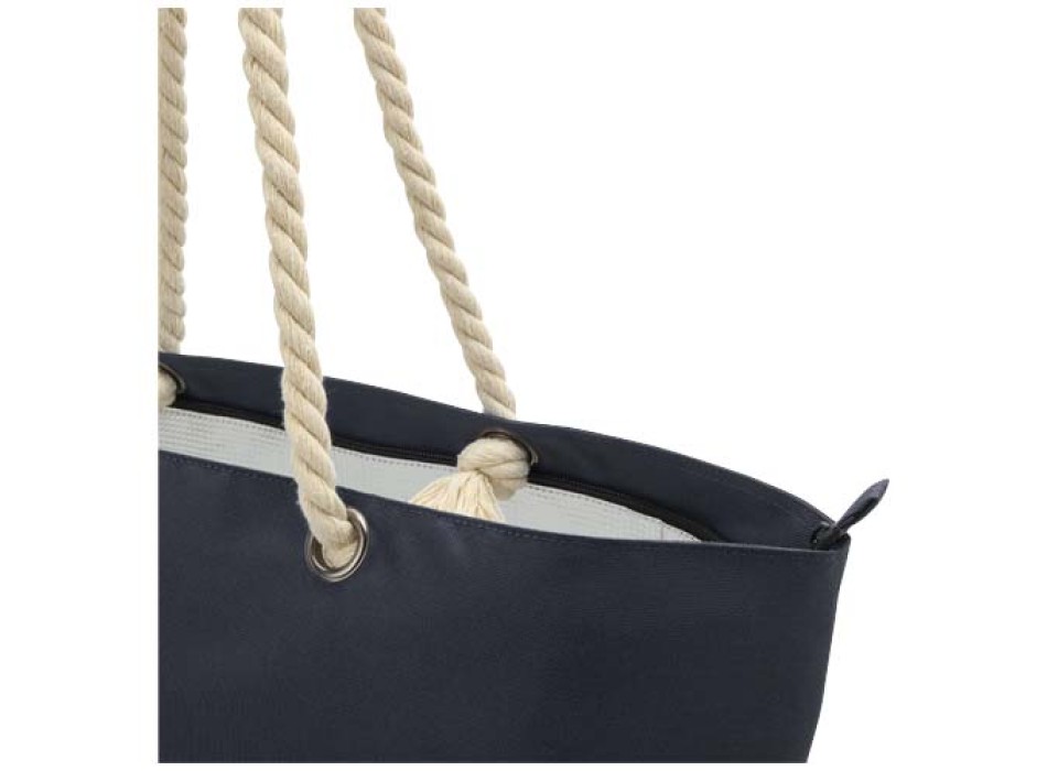 Tote bag termica da spiaggia in materiale riciclato certificato GRS con manici in corda Panama - 23L FullGadgets.com