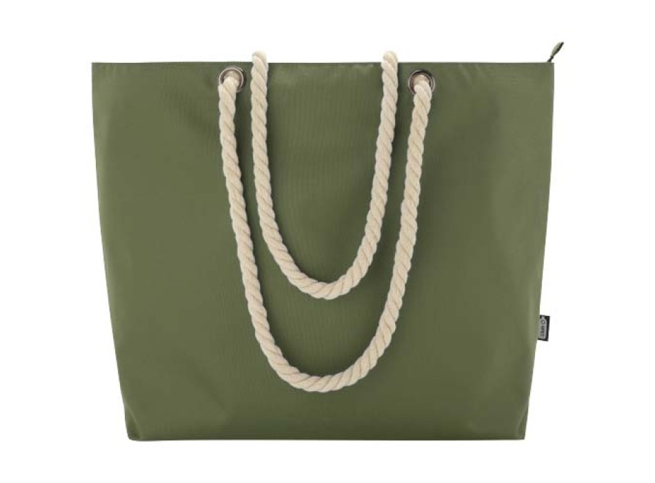 Tote bag termica da spiaggia in materiale riciclato certificato GRS con manici in corda Panama - 23L FullGadgets.com