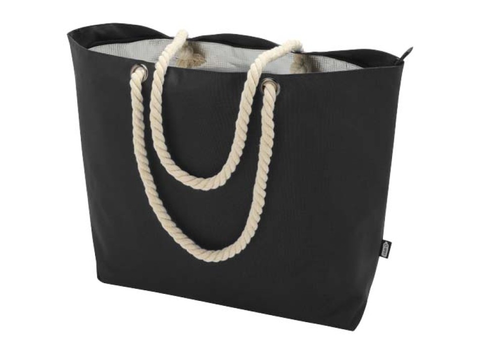 Tote bag termica da spiaggia in materiale riciclato certificato GRS con manici in corda Panama - 23L FullGadgets.com