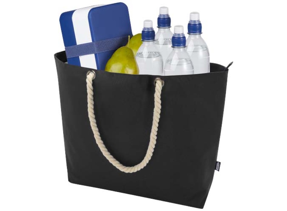 Tote bag termica da spiaggia in materiale riciclato certificato GRS con manici in corda Panama - 23L FullGadgets.com