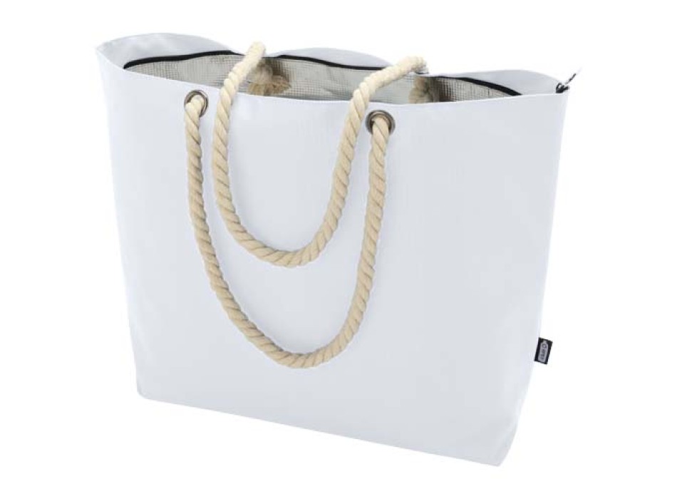 Tote bag termica da spiaggia in materiale riciclato certificato GRS con manici in corda Panama - 23L FullGadgets.com