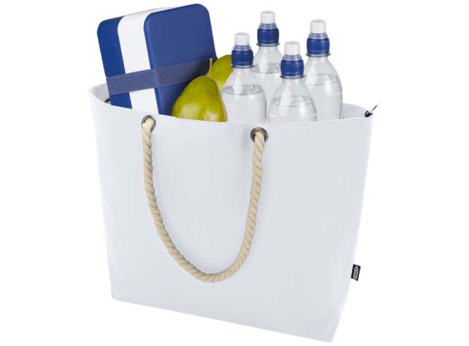 Tote bag termica da spiaggia in materiale riciclato certificato GRS con manici in corda Panama - 23L FullGadgets.com