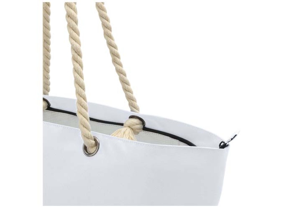 Tote bag termica da spiaggia in materiale riciclato certificato GRS con manici in corda Panama - 23L FullGadgets.com