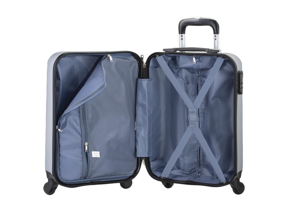 Trolley rigido  da 20 pollici in ABS con lucchetto di sicurezza e 4 ruote girevoli FullGadgets.com