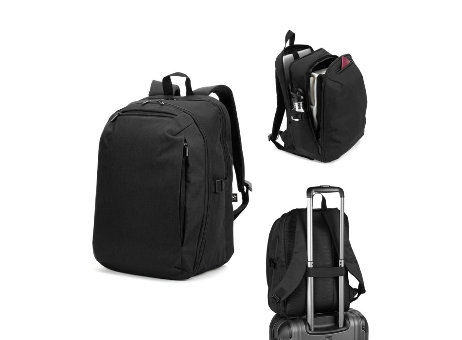 UDINE. Zaino con scomparto apribile completamente in poliestere riciclato 300D ad alta densità 16" FullGadgets.com
