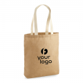 Unlam.Jute Tote 100%Unl.Jute Personalizzabile