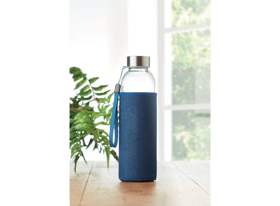 UTAH DENIM - Bottiglia in vetro con pouch FullGadgets.com