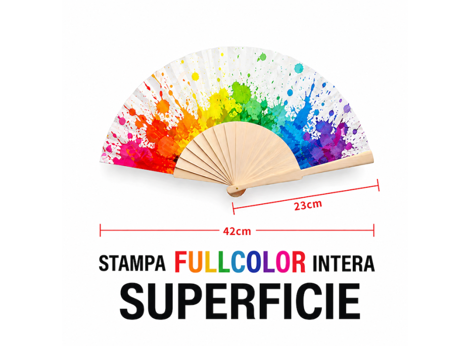 Ventaglio stampato 23 cm  FullGadgets.com