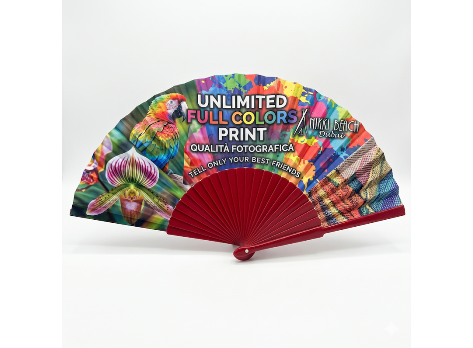 Ventaglio stampato intera superficie plastica - 23 cm  FullGadgets.com
