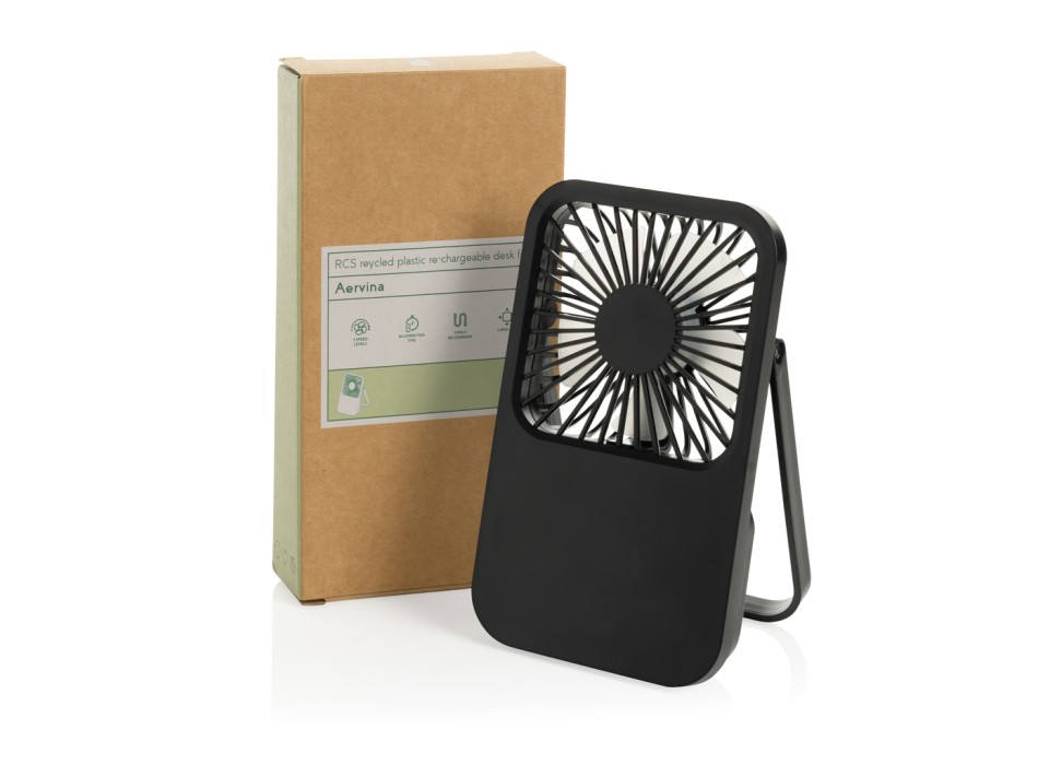 Ventilatore ricaricabile da tavolo Aervina uin rPlastica RCS FullGadgets.com