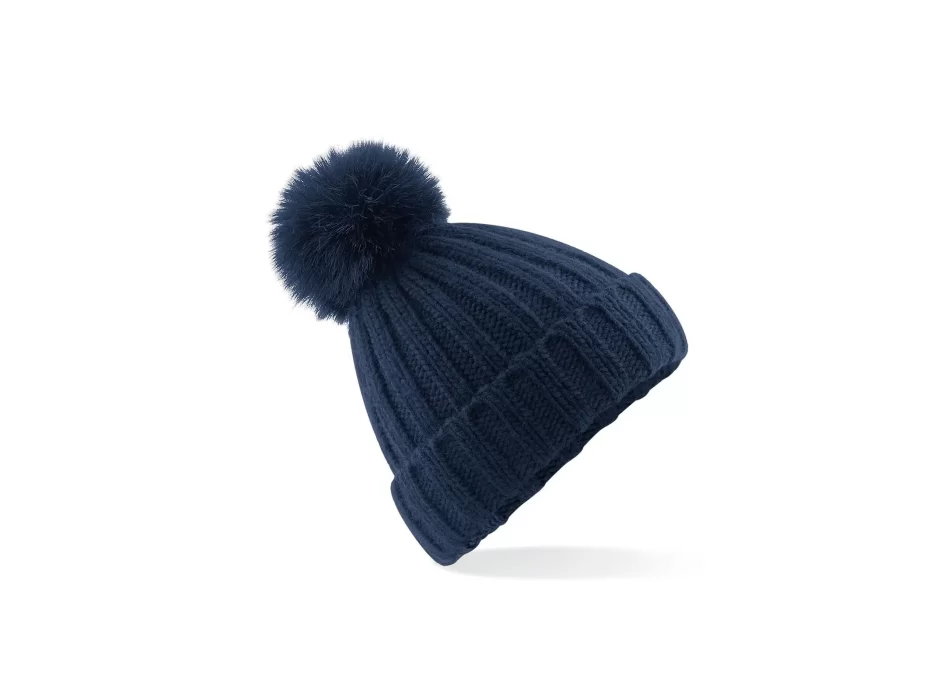 Verbier Fur Pop Pom Chunky Beanie FullGadgets.com