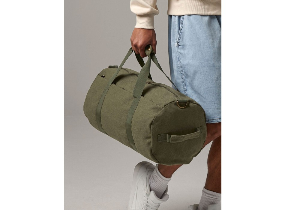 Vintage Canvas Barrel Bag FullGadgets.com