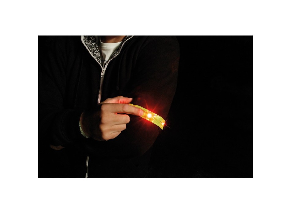VISIBLE. Polsino riflettente con 4 LED rossi FullGadgets.com