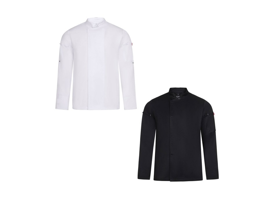 VL AGNI. Giacca da cucina unisex (190 g/m²), realizzata in cotone (35%) e poliestere riciclato (65%) FullGadgets.com