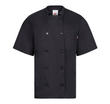 VL DURGA. Giacca da cucina in popeline (110g/m²) a maniche corte, in cotone (35%) e poliestere (65%) FullGadgets.com