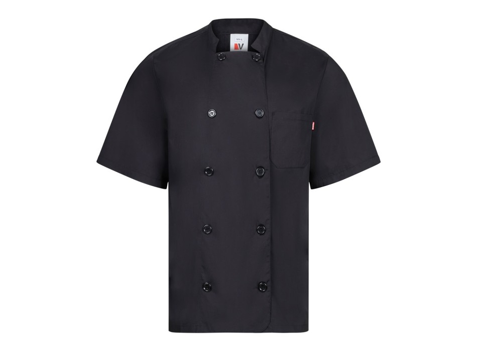 VL DURGA. Giacca da cucina in popeline (110g/m²) a maniche corte, in cotone (35%) e poliestere (65%) FullGadgets.com