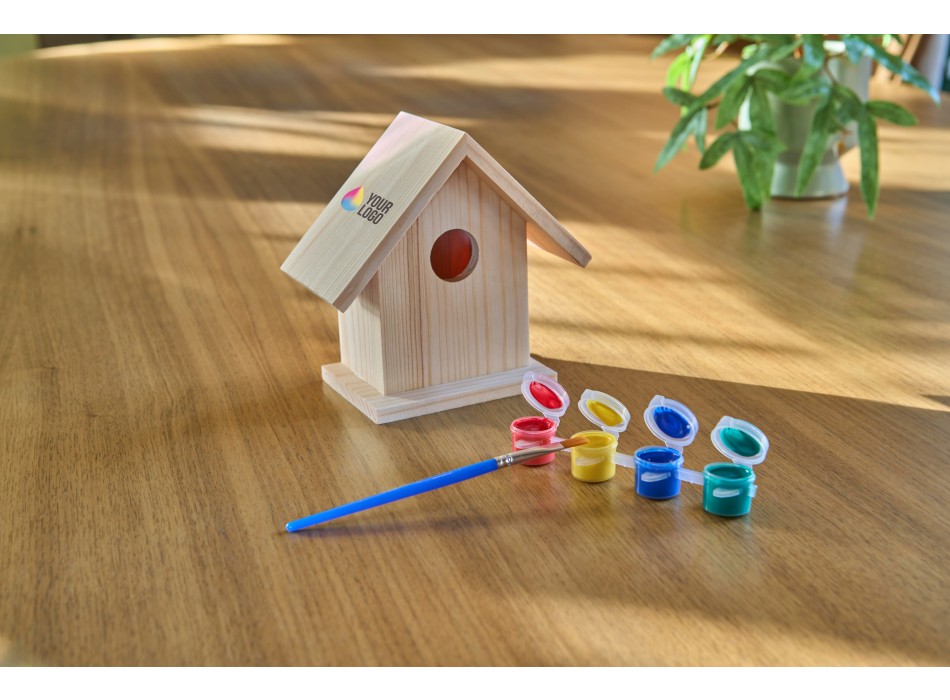 Voliera in legno con set da pittura Wesley FullGadgets.com