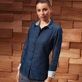 W Denim-Pindot Ls Shirt 100% Cotone Personalizzabile |Premier