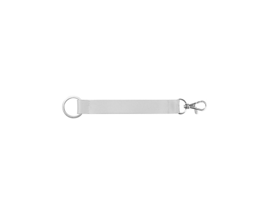 WALSALL. Lanyard corto per stampa a sublimazione, realizzato in poliestere riciclato (100% rPET) con anello standard e moschettone FullGadgets.com