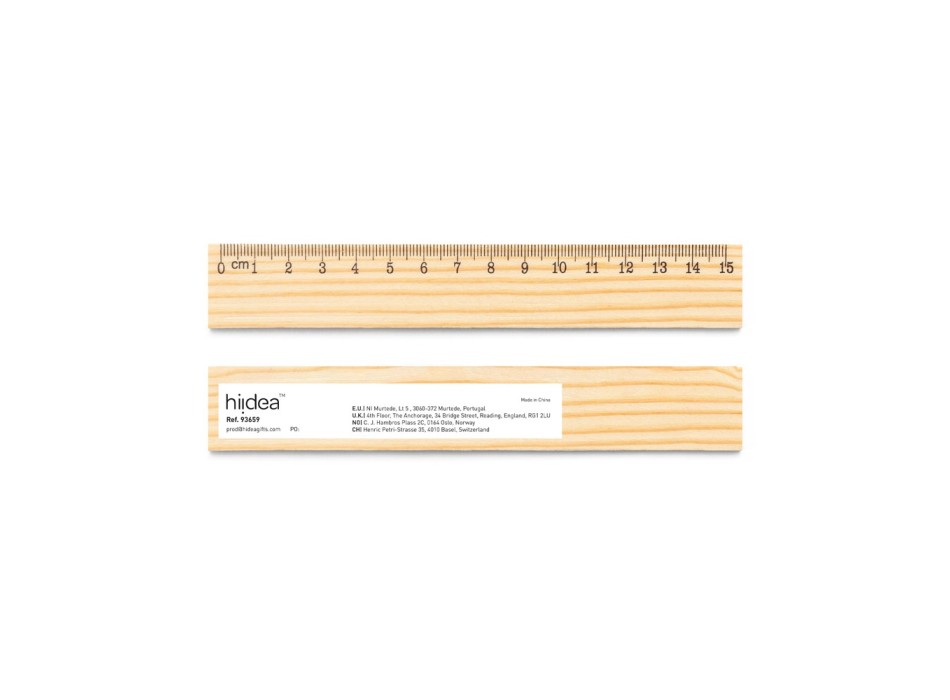 WESLEY 15. Righello in legno di pino con scala graduatada 15 cm FullGadgets.com