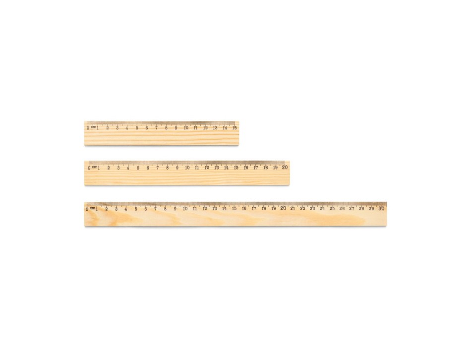 WESLEY 20. Righello in legno di pino con scala graduatada 20 cm FullGadgets.com