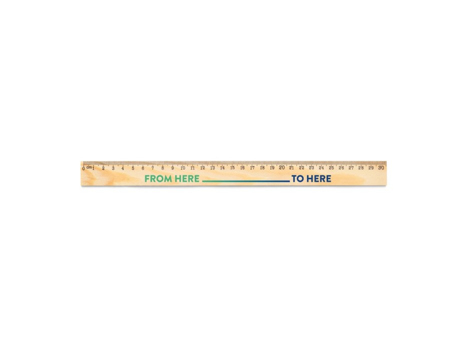 WESLEY 30. Righello in legno di pino con scala graduatada 30 cm FullGadgets.com